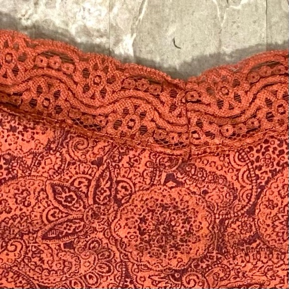 Venezia by Lane Bryant top. Adjustable spaghetti strap shelf bra ORANGE PAISLEY - Picture 8 of 9